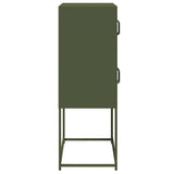 ZNTS Highboard Olive Green 68x39x107 cm Steel 853348