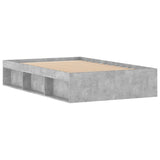 ZNTS Bed Frame without Mattress Concrete Grey 120x200 cm 3203855