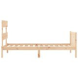 Bed Frame without Mattress Small Single Solid Wood Pine 3193231