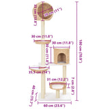 Cat Tree with Sisal Scratching Post Seagrass 170734