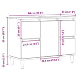 Sink Cabinet Artisan Oak 80x33x60 cm Engineered Wood 857127