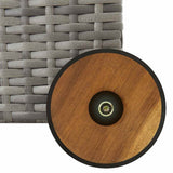 Garden Storage Box Light Grey 120x65x61 cm Poly Rattan 310090