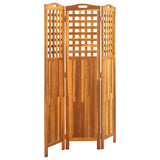 ZNTS 3-Panel Room Divider 121x2x170 cm Solid Acacia Wood 311878