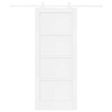 Sliding Door White 83 x 202 cm Solid Pine Wood 3333393