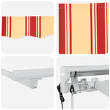 Electric Retractable Awning Yellow, Orange and White 5 x 3 m 3421891