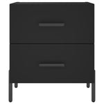 ZNTS Bedside Cabinets 2 pcs Black 40x35x47.5 cm Engineered Wood 827327