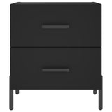 ZNTS Bedside Cabinets 2 pcs Black 40x35x47.5 cm Engineered Wood 827327