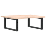 Basin Shelf Wall Mounted Steel and Solid Wood Oak 3302593