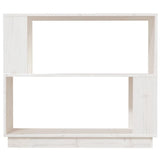 Book Cabinet/Room Divider White 80x25x70 cm Solid Wood Pine 814050