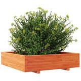 Garden Planter Wax Brown 100x100x26.5 cm Solid Wood Pine 847320