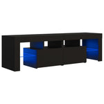 ZNTS TV Cabinet with LED Lights Black 140x36.5x40 cm 804365