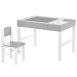 Kids Table and Chair Set, with Storage Space - Grey T3398P421978