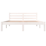 Bed Frame without Mattress Solid Wood Pine 140x190cm White 810411