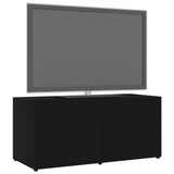 TV Cabinet Black 80x34x36 cm Engineered Wood 801851