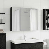 Bathroom Mirror Cabinet Black Oak 100 x 14.5 x 70 cm 889120