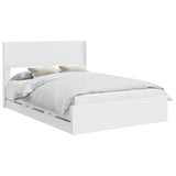 Bed Frame with Storage and Headboard White 160 x 200 cm 3414287