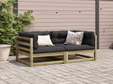 2 Piece Garden Sofa Set Impregnated Wood Pine 3295813