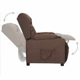 Recliner Chair Taupe Fabric 339056