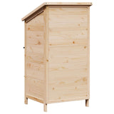 Garden Shed with Roof Natural 59 x 56 x 113.5 cm Solid Fir Wood 42033436