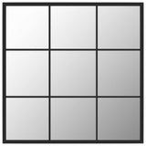 Wall Mirror Black 60x60 cm Metal 342206