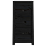 Sideboards 2 pcs Black 40x35x80 cm Solid Wood Pine 813748