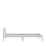 810073 Bed Frame without Mattress White Solid Wood 100x200 cm