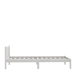 810073 Bed Frame without Mattress White Solid Wood 100x200 cm