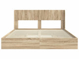 Bed Frame with Storage and Headboard Sonoma Oak 150 x 200 cm 3414373