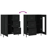 Sideboard Black 69.5x34x90 cm Engineered Wood 828053