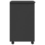 Rolling Cabinet with Drawers MOSS Grey Solid Wood Pine 355893