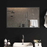 LED Bathroom Mirror Transparent 80 x 50 cm Tempered Glass 42045817