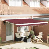 Automatic Retractable Awning Burgundy 400x300 cm 3215325