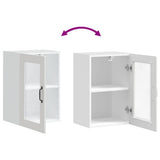 Kitchen Wall Cabinet with Glass Door Porto White 854007