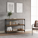 Book Cabinet Smoked Oak 100x33x70.5 cm Engineered Wood and Steel 819354