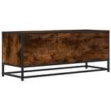 TV Cabinet Smoked Oak 100x34.5x40 cm Engineered Wood and Metal 848816
