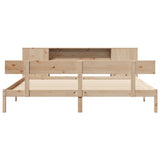 Bookcase Bed without Mattress 180x200 cm Super King Solid Wood Pine 3321780