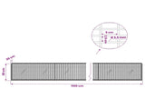 Gabion with 3.5 mm Wire and 5x2.5 cm Mesh 1100x20x50 cm 3461656