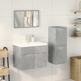 4 Piece Bathroom Furniture Set Concrete Grey Engineered Wood 3324883