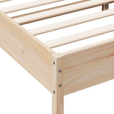 Bed Frame without Mattress 140x200 cm Solid Wood Pine 3207209