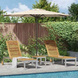 Lounger 3 pcs Brown Solid Acacia Wood and Stainless Steel 3334837