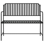 Garden Bench Black 104 x 54 x 93cm Steel 42008117
