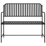 Garden Bench Black 104 x 54 x 93cm Steel 42008117