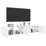 TV Wall Cabinets with LED Lights 2 pcs White 80x35x31 cm 837282