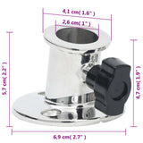 Bimini Round Base for 26 mm Tube 2 pcs Stainless Steel 94868