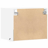 ZNTS Wall-mounted Bedside Cabinet with LED Lights White 852061