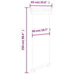 ZNTS Balcony Side Awning 65x250 cm Grey 48404