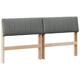 Upholstered Headboard Dark Grey 160 cm Solid Pine Wood 879220