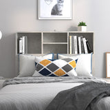 Headboard Cabinet Concrete Grey 100x19x103.5 cm 811848