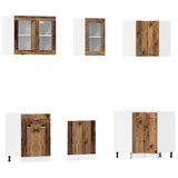 11 Piece Kitchen Cabinet Set Lyon Old Wood Engineered Wood 3328575