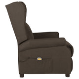 Massage Chair Dark Brown Fabric 348521